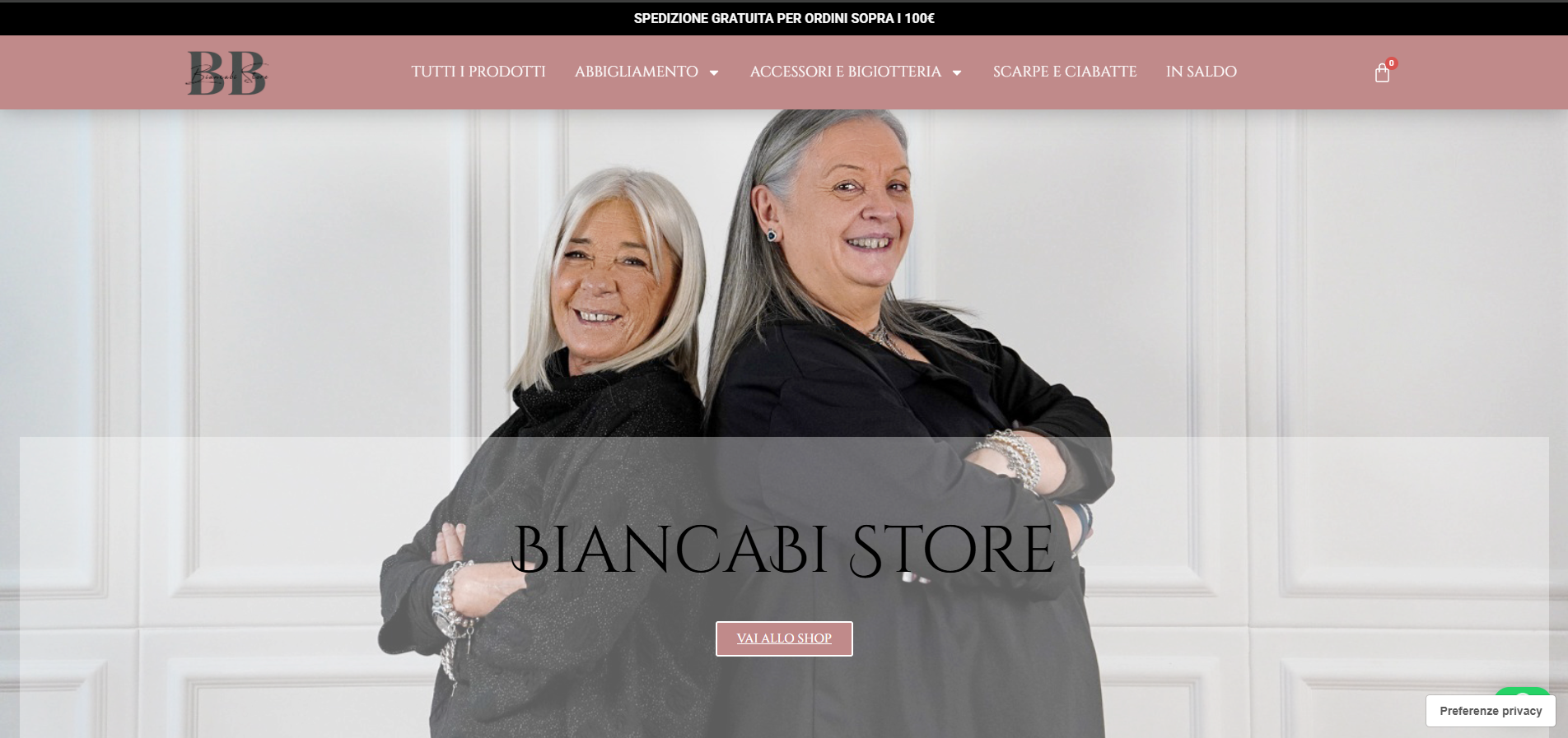 Sito web Bianca Bistore